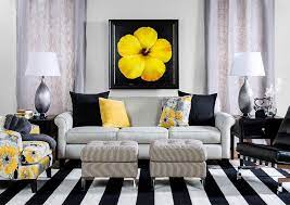 Contemporary Chic Tulare White Living Room Decor Grey And Yellow Living Room Yellow Decor Living Room