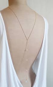 April Bridal Back Drop Necklace Back Necklace Back Chain Etsy Back Necklace Shoulder Jewelry Backdrops Necklace