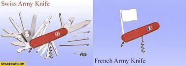 *white flag intensifies* by theunstoppables more memes. Swiss Army Knife Vs French Army Knife White Flag Starecat Com