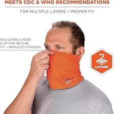 Ergodyne Chill Its 6489 Cooling Neck Gaiter or Face Covering, Two Layers,  Adjustable Nose Clip for Secure Fit, Orange, L/XL : Amazon.com.au: Home  Improvement