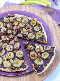 Pizza Banane Chocolat Banane Chocolat Recettes De Cuisine Pizza Au Chocolat