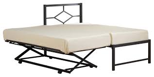 Pop up trundle bed frame. Tiverton Daybed Bed Frame With Pop Up Trundle Set Black Metal Twin Transitional Daybeds By Pilaster Designs Houzz