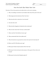 It is made so people will understand what we are doing to the earth and will help more often. How The Earth Was Made New York Worksheet