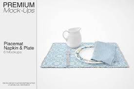 Placemat Plate Napkin Set Free Packaging Mockup Free Psd Mockups Templates Mockup Free Psd