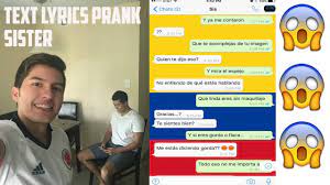Text Lyric Prank On Sister Spanish Version Youtube