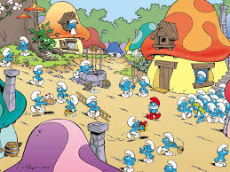 The Smurfs Originally Created As A Comic Strip In 1958 The Smurfs Then Became A Popular Cartoon Series In 1981 Used To Smurf Village Smurfs Classic Cartoons