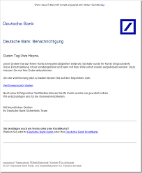 Deutsche börse ag 60485 frankfurt am main deutschland. Achtung Vor Einer Mail Der Deutschen Bank Benachrichtigung