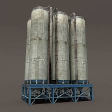 Chemical Silos Low Poly 3d Moldel Low Poly 3d Silos 3d Interior Design