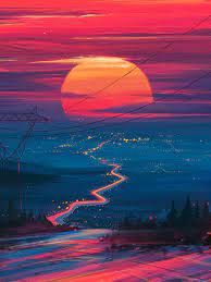 Looking for the best wallpapers? Sunset Horizon Scenery Landscape Art 4k Wallpaper 178