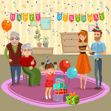 Es por eso que les dejamos algunas imágenes con dibujos infantiles para colorear que podrán descargar. Cumpleanos Familiar Celebracion De Dibujos Animados Ilustracion Vector Gratis