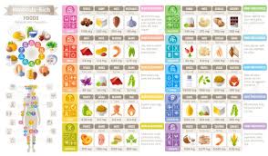 Mineral Vitamin Suppliment Food Icons Healthy Eating Flat Vector
