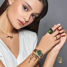 Michael Kors MK6981 Camille Green Tone Watch 33mm