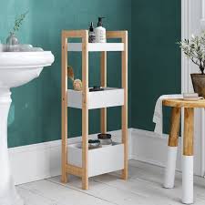 Goldenrod Bamboo 19 5 X 76cm Bathroom Shelf Metro Lane Bathroom Shelves Bamboo Bathroom Bamboo Shelf