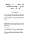Sample SEO Analysis for Tower Moving Company - Nick's SEO World