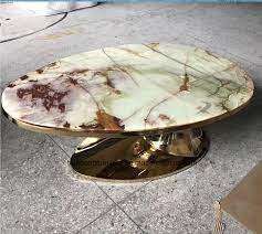 Marble coffee tables look exceptionally chic regardless of whether they're imitation or genuine marble. China Stainless Steel Legs Luxury Living Room Hotel Faux Marble Top Coffee Table China Coffee Table Furniture