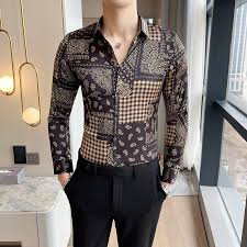 Party shirts for men 2021. Flower Velvet Shirt Men Long Sleeve Club Party Shirts 2019 New Slim Fit Velvet Shirt Camisa Social Shirts Chemise Homme Buy At The Price Of 20 70 In Aliexpress Com Imall Com