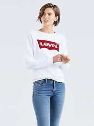 Le pull coton à coupe droite et col rond reste d'actualité : Pulls Levi S Pour Femmes Toutes Les Tendances 2021 Stylight