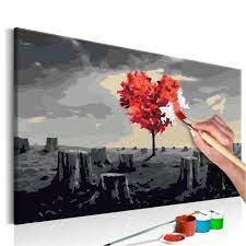 C'est un véritable atout pour personnaliser à son aise sa décoration murale. Tableau A Peindre Par Soi Meme Arbre En Forme De CÅur Decoration Creative Loisirs Creatifs Et Papeterie Bien Etre Et Loisirs Gifi