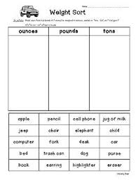 I Created This Sort For My Students To Practice Determining If An Object Should Be Weighed Math Measurement Activities Measurement Activities Math Measurement