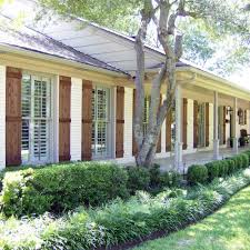 Design Craft Millworks 12 In X 31 In Natural Cedar Board N Batten Baton Shutters Pair 420023 Shutters Exterior Brick Ranch Houses Wood Shutters Exterior