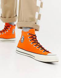Converse Chuck Taylor All Star 70 Waterproof Hi Trainers In Orange 162351c Asos