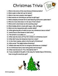 Christmas Trivia Sheet Christmas Trivia Christmas Quiz Christmas Trivia Questions