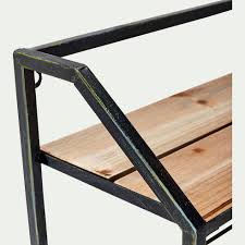 Etagere Murale 2 Tablettes En Bois Et Metal L70cm Fir Etagere Murale Alinea
