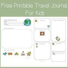 Free Printable Travel Journal For Kids Kids Travel Journal Kids Journal Travel Journal Pages