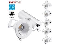 Torchstar 9w 2 Inch Dimmable Led Recessed Downlight With Junction Box 3000k Warm White 120v Cri 90 600lm Recessed Ceiling Light Etl Energy Star Ja8 T24 Certified 5 Years