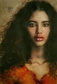 Art by Kirby Sattler "Plumas de Piedra (Feathers of Stone)", Acrylic