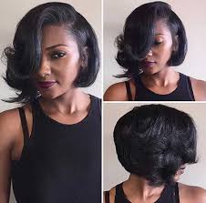 Together with weaves and chemically relaxed hairstyles, afro american women with round faces and full cheeks have a wide choice of short 'dos. Hairstyles Middle Part Bob Hairstyles With Weave
