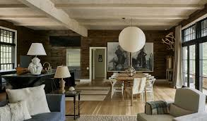 Copake Lake House Rustic Dining Room Dining Room Design Island House