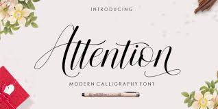Attention Script Font Download Font Fonts Typography Typeface Webdesign Script Fonts Download Script Fonts Free Premium Fonts