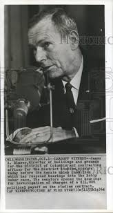1964 Press Photo James Blaser appears before Senate Rules Committee  hearings.