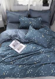 Here you will find the moon, and star bedding sets that will evoke a sense of wonder and beauty in the hearts of your children. Buy Pink Cactus Blue Stars Amp Moon Print Bedding Set Double 200x200cm For Women In Mena Worldwide Hw20949