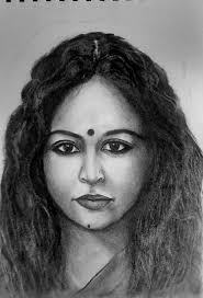 Charcoal and graphite pencil drawing..