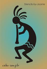 Kokopelli Stencil Southwest Aztec Flute Desert Player Dance Music Art Reversible Kokopelli Art American Indian Art Native American Design