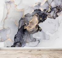 Grey Abstract Marble Peel and Stick Wall Vinyl Mural ...