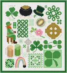 Time to wear a shamrock, go green, get jiggy and groove all the way! Irish Images Cross Stitch Pattern By Susan Saltzgiver Crosstitch Com Cross Stitch Cross Stitch Embroidery Cross Stitch Patterns