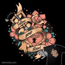 A red heart tattoo with an arrow also stands for love. Follow Your Heart Shirtoid