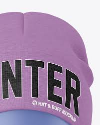 Download Melange Winter Hat Buff Mockup In Apparel Mockups On Yellow Images Object Mockups