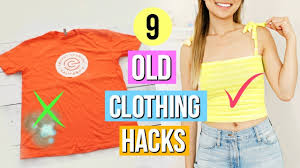 9 Diy Clothing Hacks For Girls Revamping Old Clothes Into New Youtube Clothing Hacks Easy Diy Clothes Diy Clothes