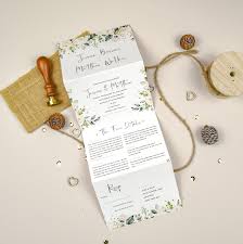 Wedding Invitation Concertina Wedding Invite Wedding Etsy Wedding Invitations Boho Tri Fold Wedding Invitations Floral Wedding Invitations