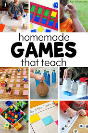 50 Awesome Homemade Games For Kids To Play And Learn Fun A Day Learning Games For Kids Reading Games For Kids Preschool Games