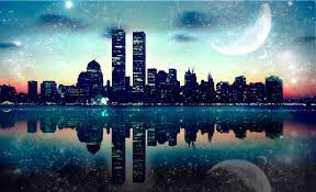 As Darkness Fell The City Lights Flickered On A Thousand At A Time Painting The Darkening Canvas With Bril City Painting Skyline Painting City Skyline Night