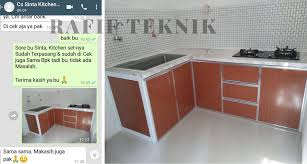 Gambar kitchen set hpl motif kayu. Rivew Project Kitchen Set Aluminium Rafif Teknik