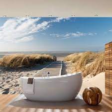 vlies fototapete north sea dunes strand tapete meer nordsee ostsee beach wasser blau himmel sonne sommer blau fototapete tapeten fototapete strand