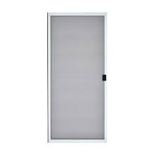 Available in several frame colors and fabrics, screenmobile can manufacture and install your new sliding screen door right at your home. Mmi Door 33 In X 79 5 8 In White Steel Sliding Patio Screen Door Z009463 The Home Depot