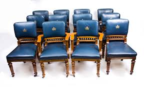 Oak and brown leather dining chairs, 1940s, set of 6. Antique Set Of 12 Ref No 06076a Regent Antiques