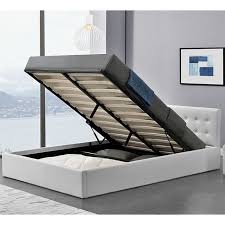 Weißes bett 140x200 mit schubladen, matratze und lattenrost. Polsterbett Marbella 140x200 Cm Weiss Bett Mit Matratze Bettkasten Lattenrost Artlife Online Kaufen Bei Netto